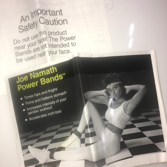 JOE NAMATH Power Bands Resistance Exercise Tubing w/30 Min VHS + Fitness Guide - Picture 15 of 16